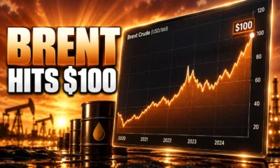 Brent crude hits $100 first time since July