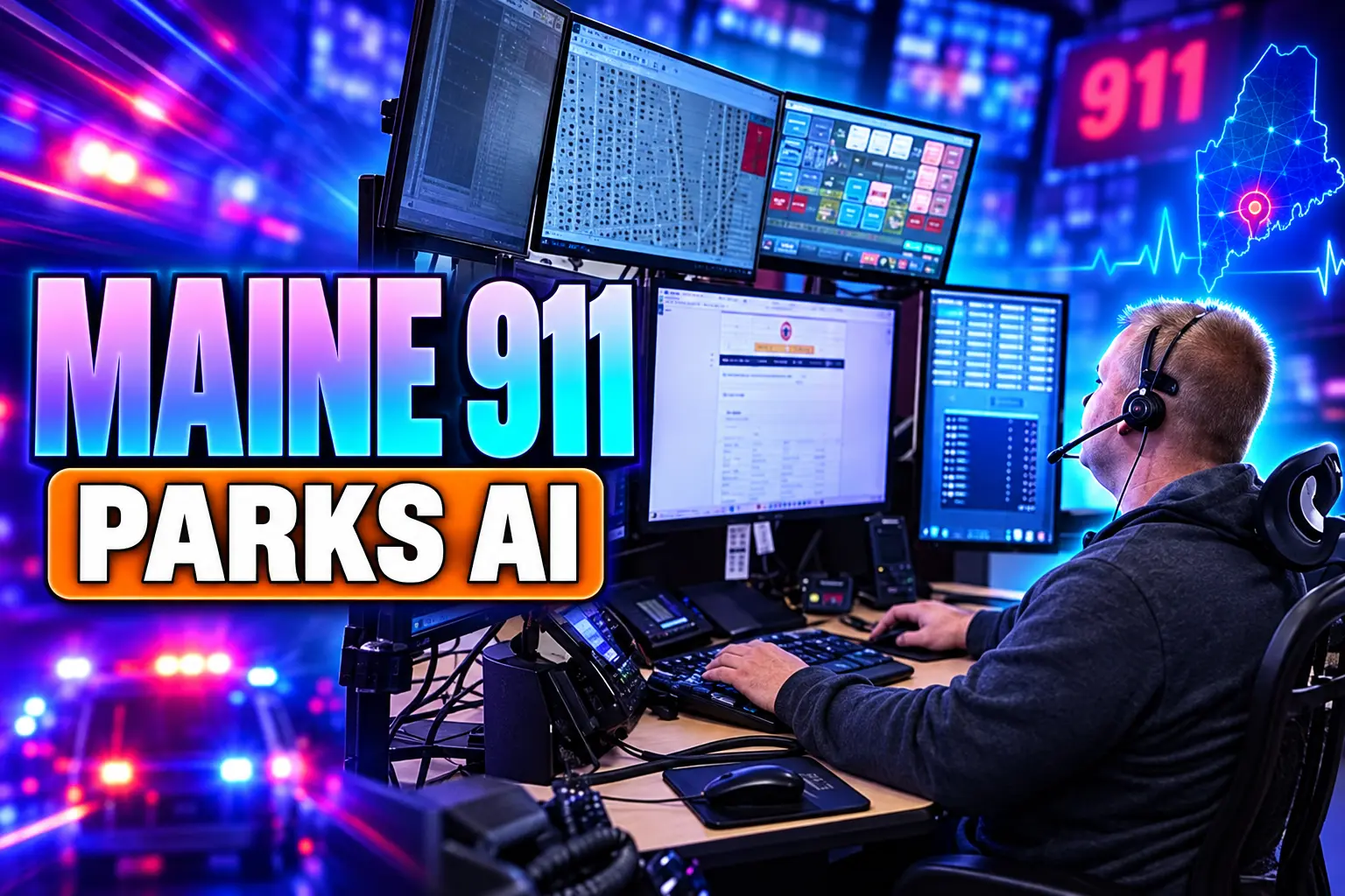 Maine 911 AI Amazon Connect non-emergency dispatch