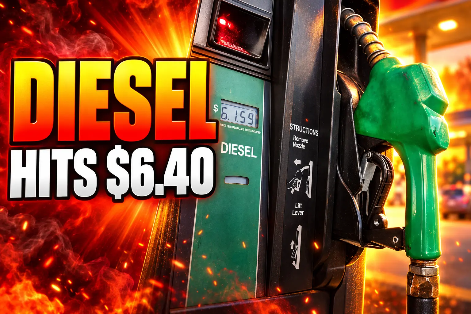 US gas prices $4.44 diesel record AAA