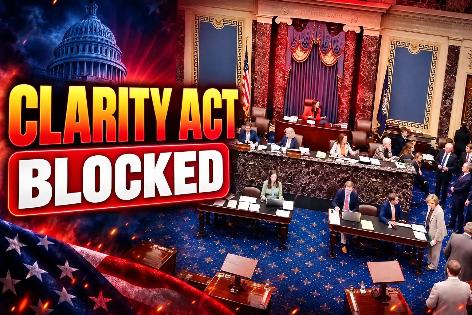 Senate CLARITY Act cloture vote fails 49-50